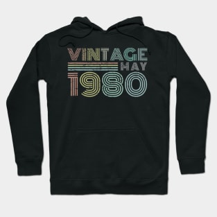 39th Birthday Gift Vintage May 1980 Thirty Nine Years Old Hoodie